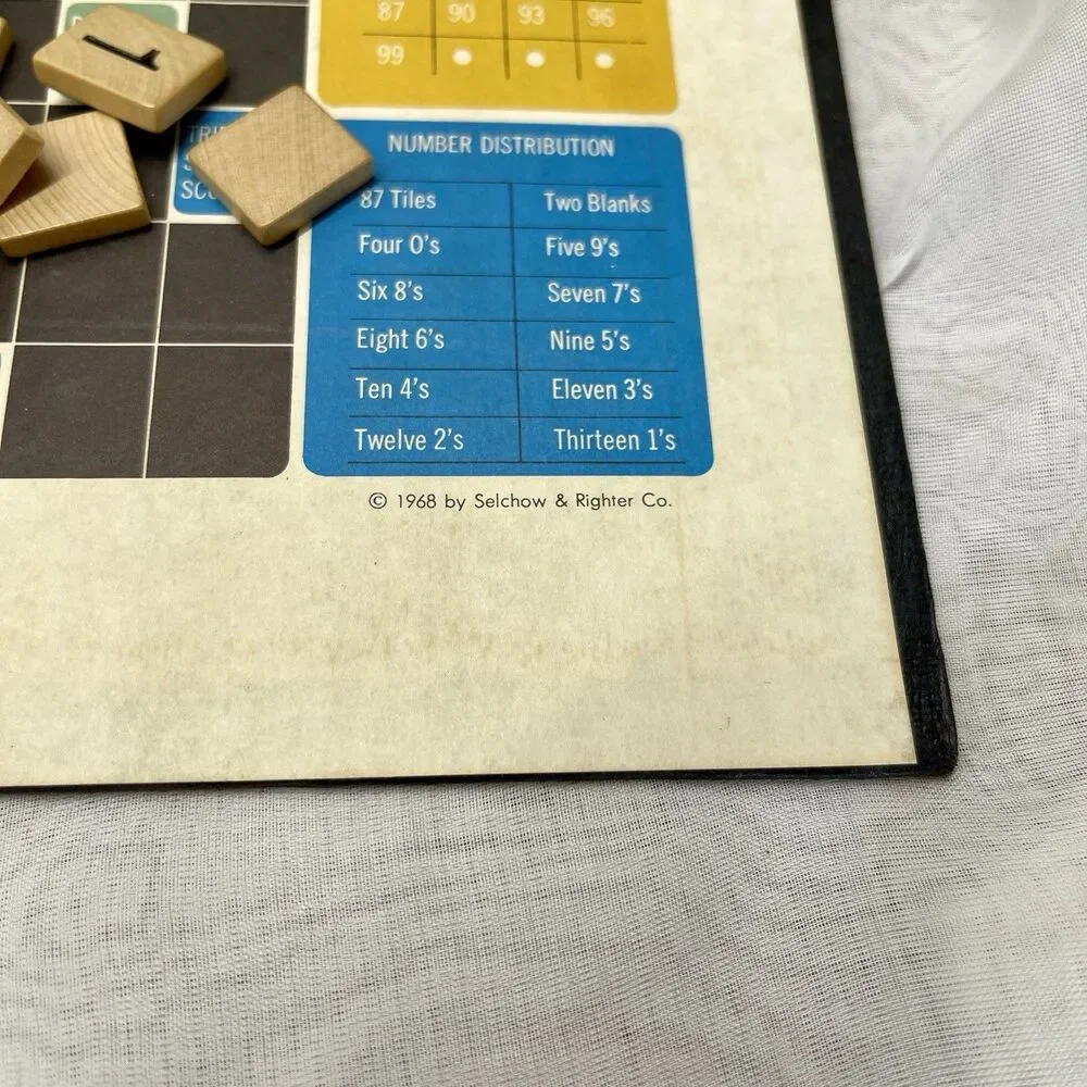 VTG 1968 Retro Numble The Cross Number Board Game Rare Collectible, Complete